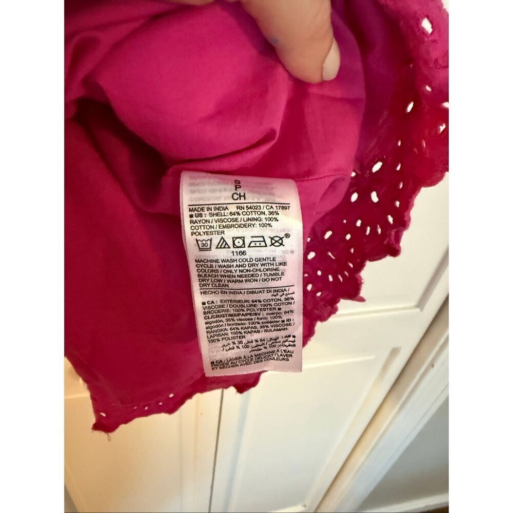 Old Navy pink smocked waist ruffled sleeve mini dress size small - Picture 4 of 8